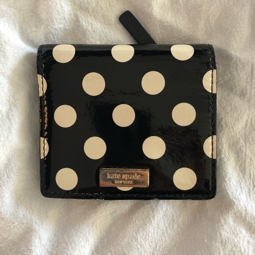 Dotted patent leather KATE SPADE wallet